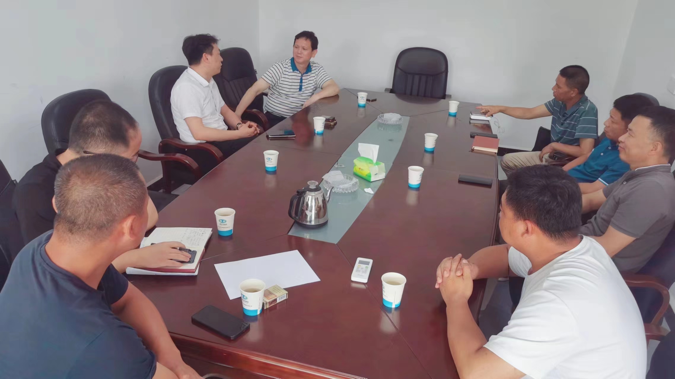 湖南交通國際經(jīng)濟工程合作有限公司黨委副書記 彭敏一行到銘煌科技江背基地考察